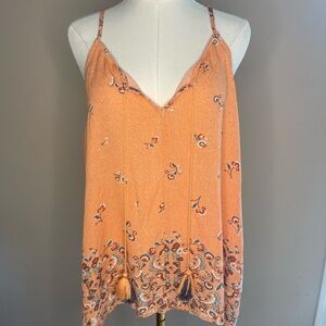 Elegant Floral Orange Camisole